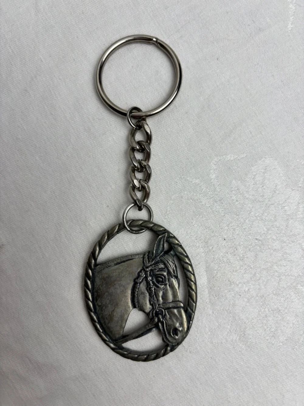 Vintage 1987 Seagull Pewter Horse Keychain